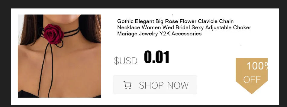 Flower Petal Pendant Choker Necklace – Y-Style Snake Chain for Weddings & Special Events