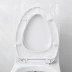 50Pcs Disposable Plastic Toilet Seat Cover Waterproof and Non Slip Individually Wrapped, for Travel, Toilet Seat Protectors