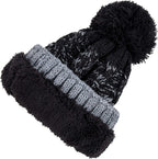 Women Winter Pompom Beanie Hat with Warm Fleece Lined, Thick Slouchy Snow Knit Skull Ski Cap